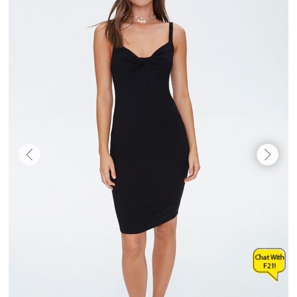 Butter yellow twist front midi dress - Picture 6 of 6